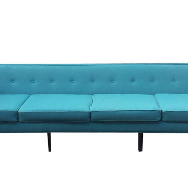 Fantastic Mid Century Modern Long Sofa Completely Reupholstered - Like New But Better by BarefootDwelling