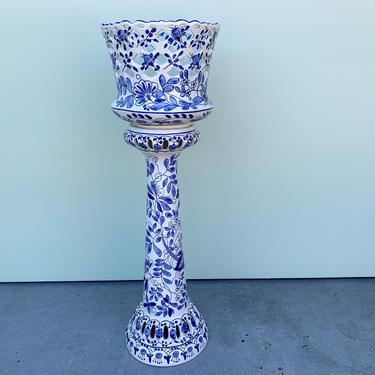 Amazing Blue and White Ceramic Planter