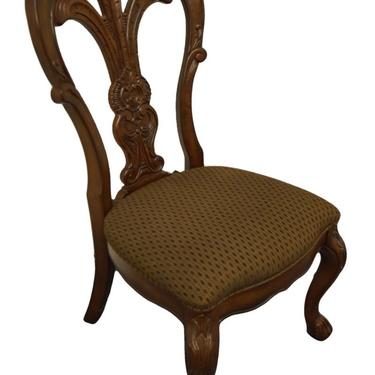 Bernhardt Furniture Walnut Italian Provincial Dining Side Chair 357 by HighEndUsedFurniture