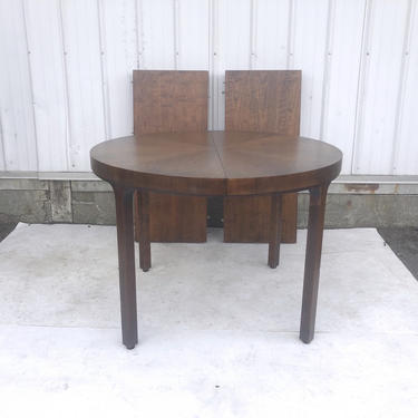Mid-Century Round Dining Table wth Leaves by John Stuart 
