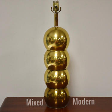George Kovacs Brass Stacked Ball Table Lamp 