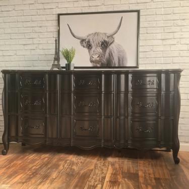 Available Solid wood Deep Black French Provincial Dresser. 