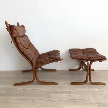 1960s Ingmar Relling for Westnofa "Siasta High" Lounge Chair + Ottoman