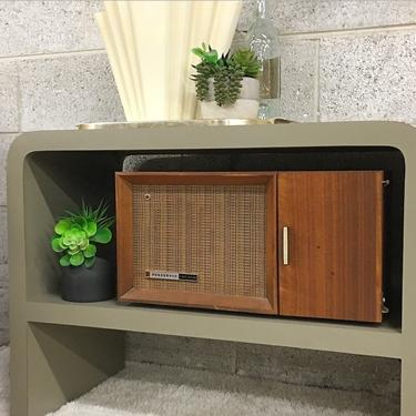 Vintage Panasonic Radio 1960s Retro Panasonic Model RE-7487 + 2 Band Transistor AM FM + Solid State Radio + Solid Brown Wood Cabinet + Audio 