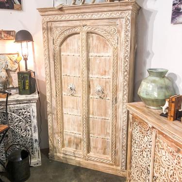 Carved Wooden Armoire