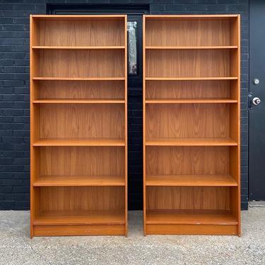Danish bookshelves manufactured by Domino 31.25” w x 11.5” d x 72” ht 