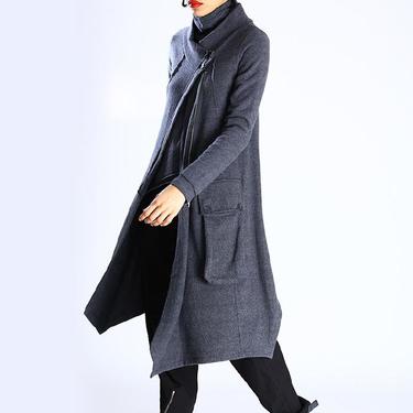 Long Asymmetric Fleece Jacket