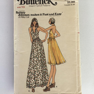 Vintage Butterick 4293, Betsey Johnson Of Alley Cat, Fast And Easy, Size 10, Bust 32-1/2&amp;quot; 