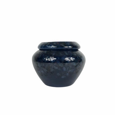 Vintage Blue Violet Ceramic Pottery Planter Pot 