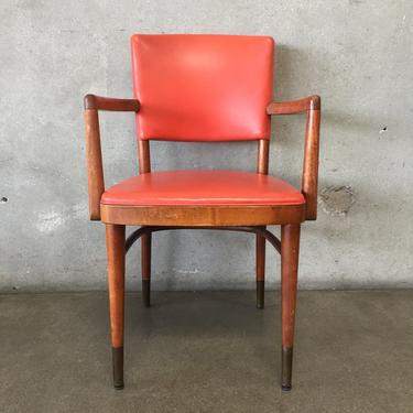 Retro Red Mid Century Arm Chair