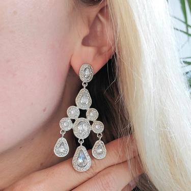 Sparkling Rhinestone Chandelier Earrings