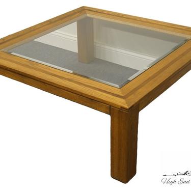 Conant Ball Contemporary Modern Style 38x38" Square Glass Top Accent Coffee Table 