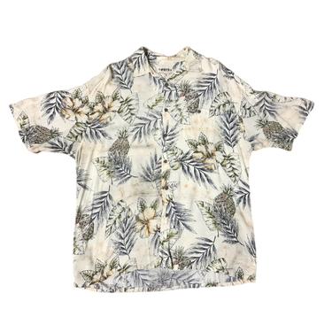 (XL) Campia Moda Creme Colored Hawaiian Shirt 071721 LM