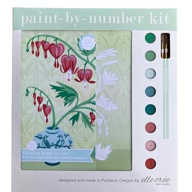 Bleeding Hearts in Vase Paint-by-Number Kit