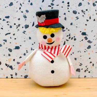 Vintage 1970s Large Snowman Ornament - Holiday Decoration Snowman Christmas Decor Made in Japan 