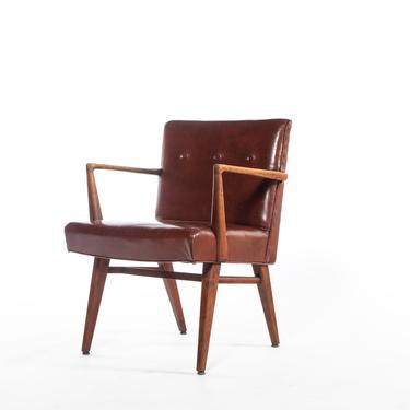 Jens Risom Arm Chair in Original leather 