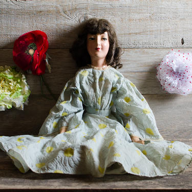 Vintage All American Handmade Doll French Boudoir Doll Dress 