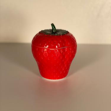 Hazel Atlas Strawberry Jam/Condiment Jar 