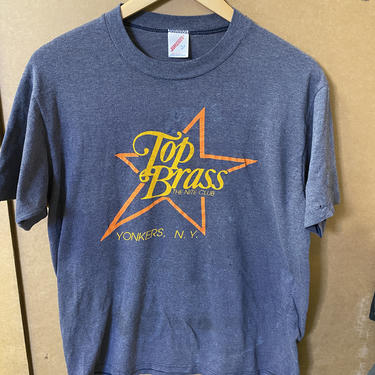 Vintage Top Brass Nite Club Yonkers, NY Graphic Tee t-shirt 3795 