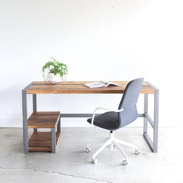 Reclaimed Wood Desk / Industrial Office Desk 