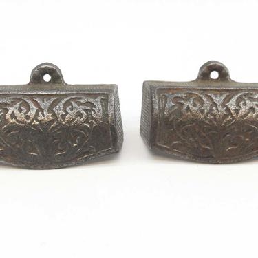 Pair of Victorian 3 in. Cast Iron Cup Drawer Pulls