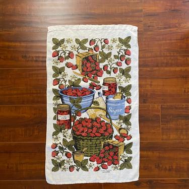 Vintage 1970’s Strawberry Sewell Jackson Tea Towel 
