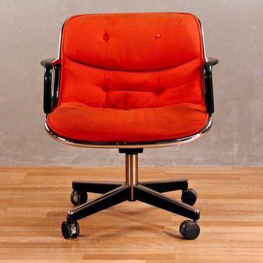 Knoll Red Rolling Desk Chair – ONLINE ONLY