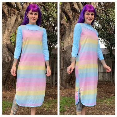 Vintage 1970’s Rainbow Nightgown 