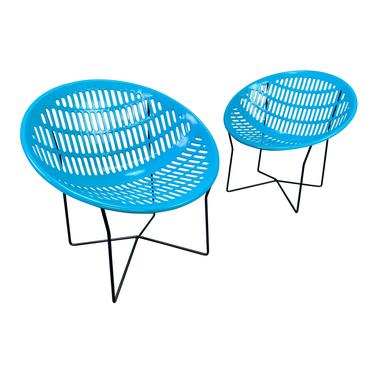 Pair of Vintage Mid Century Modern &quot;Solair&quot; Patio Lounge Chairs by Fabiano & Panzini 