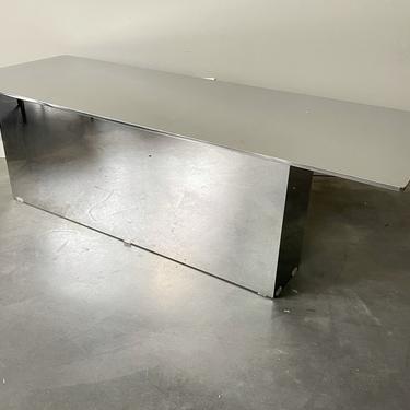 vintage post modern asymmetrical mirrored coffee table