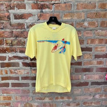 Vintage 80s Pace Bicycle Jersey T-Shirt Size Large yellow L’Eroica vintage road bike 