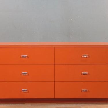 Mod Orange Laminate 6-Drawer Dresser – ONLINE ONLY