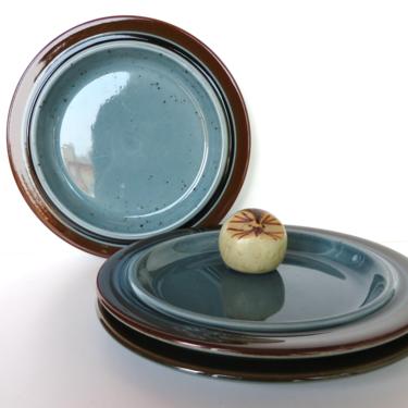 Arabia Finland Meri 8&quot; Side Salad Plate, Blue And Brown luncheon Plate By Ulla Procope From Finland- 7 Available 