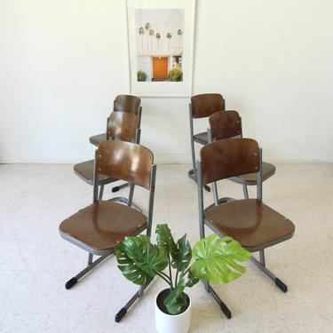 Vintage French Plywood Dining Chairs