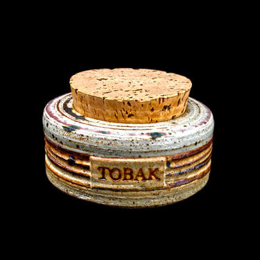 Danish Modern Ceramic Jar by Tue Poulsen Keramik Tobak Jar - Mid Century Modern - Tue Poulsen Ceramic - Tobacco Jar - Apothecary - Stoneware 