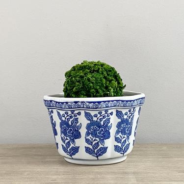 Blue White Chinese Ceramic Planter Orchid Pot 