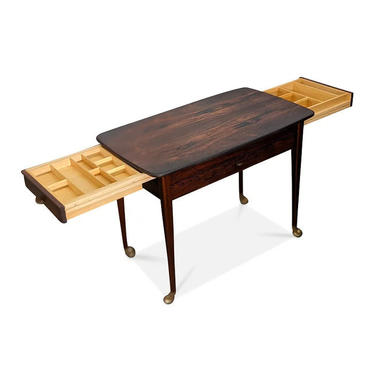 Vintage Danish Mid Century Rosewood Sewing Table - Rio Pali by LanobaDesign