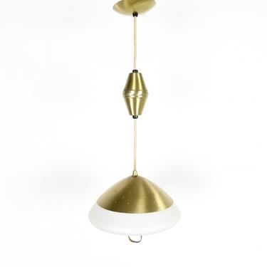 Retractable Frosted Glass Pendant Light