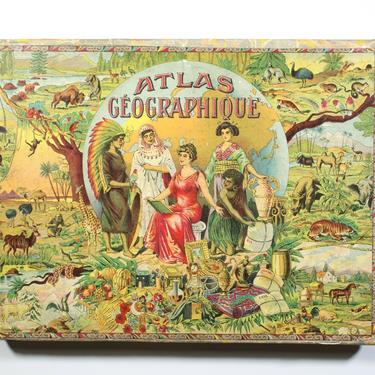 Saussine Atlas puzzle set, late 19th Century
