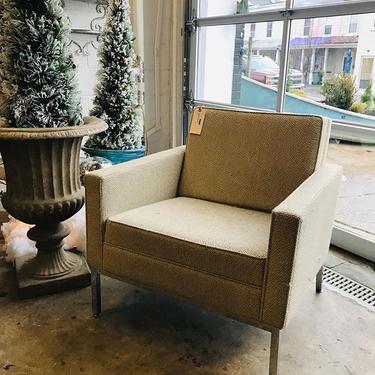 Midcentury modern Tweed upholstered armchair
