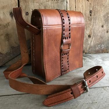 Rustic Small Leather Handbag, Crossbody, Satchel, Saddlebag 