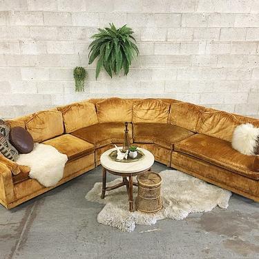 LOCAL PICKUP ONLY -------------- Vintage Velour Sectional 