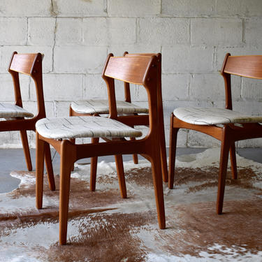 DANISH Mid Century MODERN Teak Erik Buch #49 DINING Chairs, Set/4 