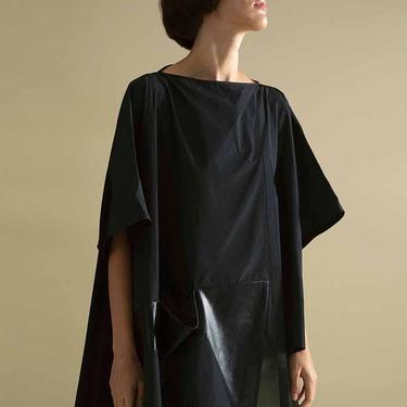 Leather Pocket Batwing Top
