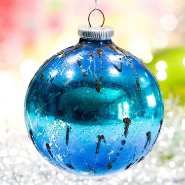 VINTAGE: West German Mercury Glass Ornament - Christmas Ornament - Glittered Ornament - Made in Germany - SKU 30-408-00031229 
