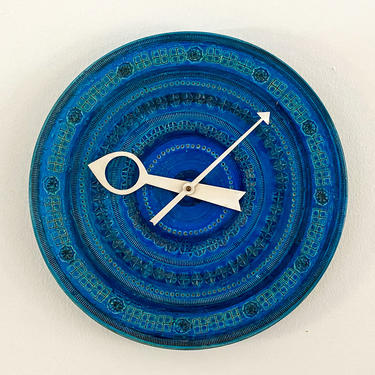 Bitossi 'Rimini Blu' Ceramic Clock for Raymor & Howard Miller