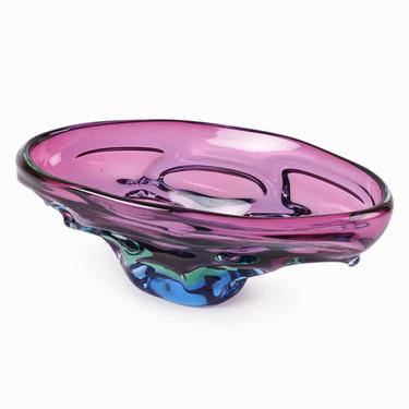 Murano Glass Vase Italy Mid Century Modern 