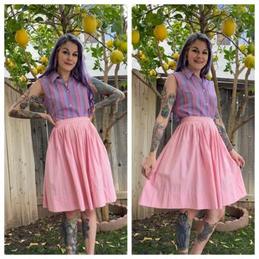 Vintage 1950’s Pink Fit and Flare Skirt 