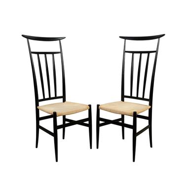 Gio Ponti Style Dining Chair Piazza Originals Set of 4 Mid Century Modern 