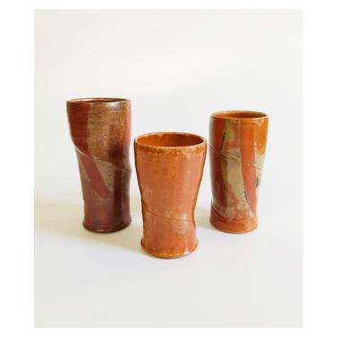 Vintage Graduated Studio Pottery Vases / Set of 3 